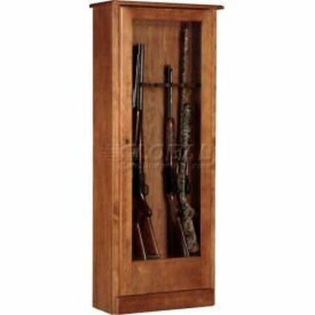 AMERICAN FURNITURE CLASSICS Gun Display Cabinet, Keyed Lock, 77 lbs, 10 Long Guns 724-10